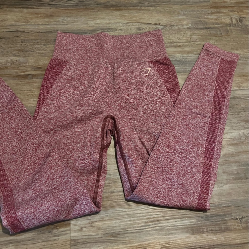Red GymShark Flex High Waisted Leggings